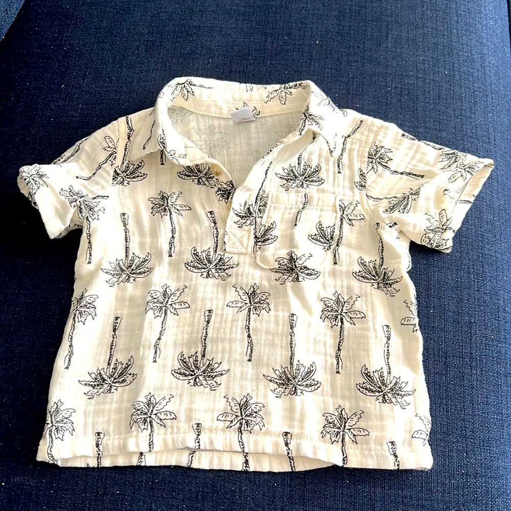 Linen Palm Tree Shirt